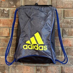Adidas Black and Yellow Drawstring Backpack